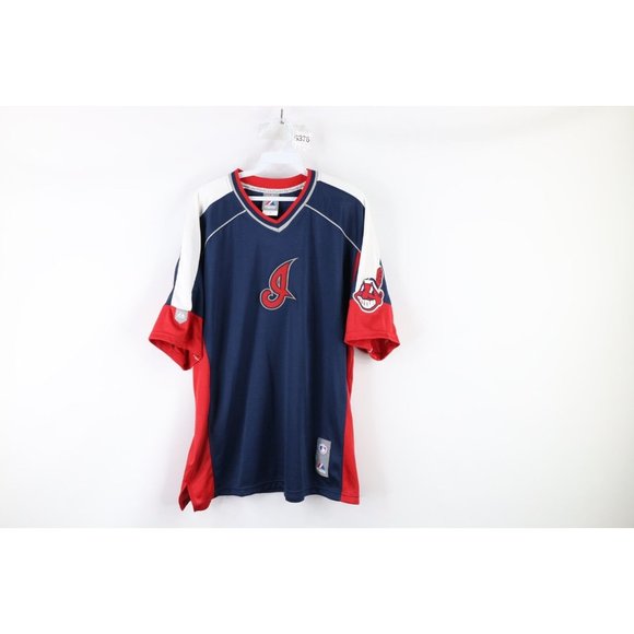 Majestic Shirts Vintage Majestic Mens Medium Cleveland Indians Chief Wahoo Baseball Jersey